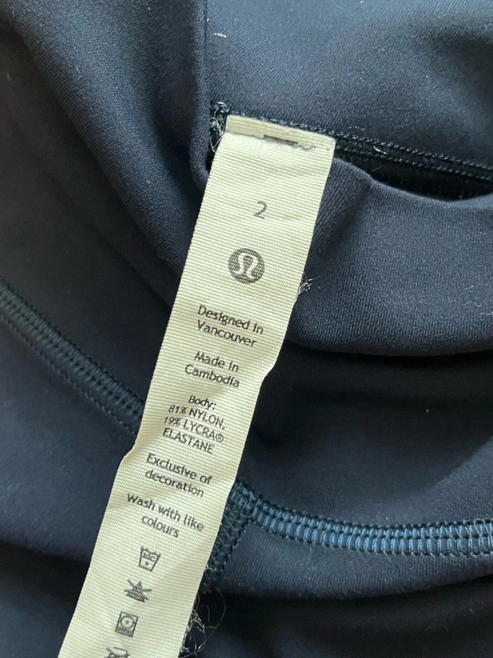Lululemon Navy High-Rise Leggings Size 2